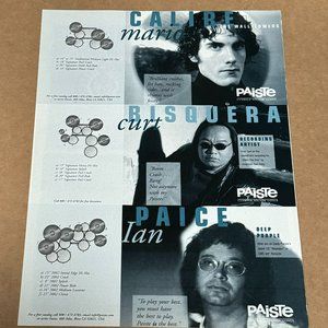 Mario Calire / Curt Bisquera / Ian Paice - Paiste - 1999 Vintage Print Ad